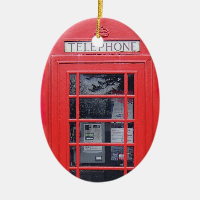 Décoration En Céramique Cabine téléphonique rouge de Londres (Devant)