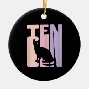 Décoration En Céramique Cadeau 10e anniversaire Ventilateur de chats mig