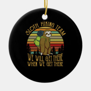 Décoration En Céramique Cadeau Camper Équipe Vintage de Randonnée Sloth