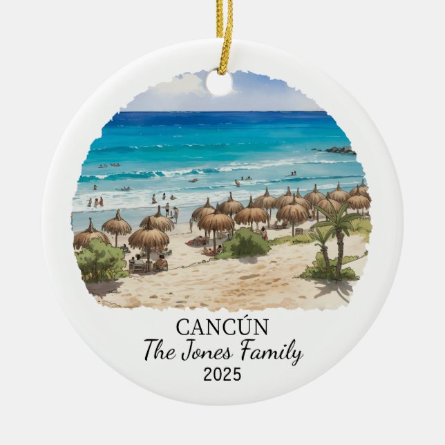Décoration En Céramique Cadeau de Cancun personnalisé, Mexique (Devant)
