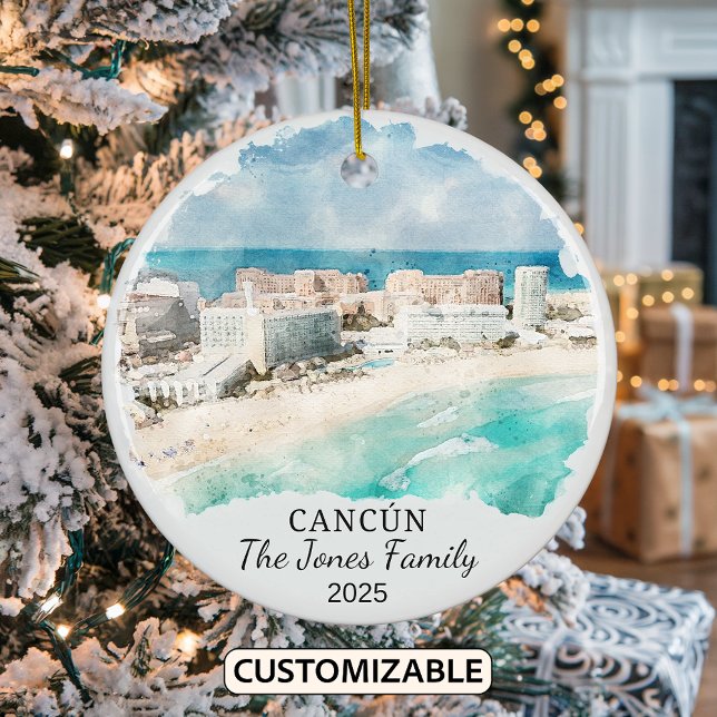 Décoration En Céramique Cadeau de Cancun personnalisé, Mexique (Créateur téléchargé)