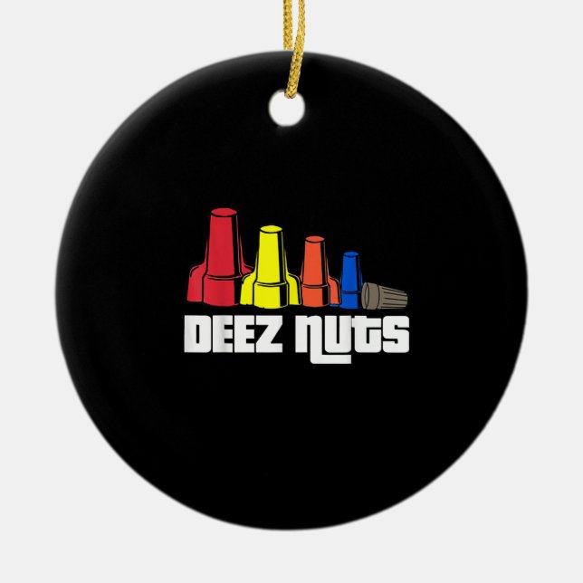 Décoration En Céramique Cadeau de Deez Nuts Electrician (Devant)