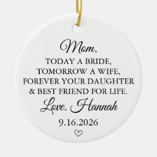Décoration En Céramique Cadeau de Mariage Personnalisé pour Maman