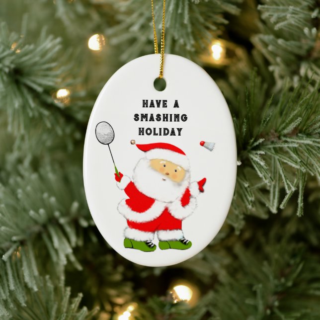 Décoration En Céramique Cadeau de Noël de Badminton (Arbre)