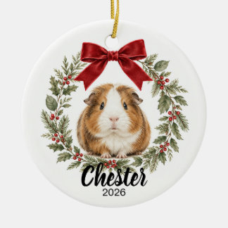 Décoration En Céramique Cadeau de Noël personnalisé pour cochon d'Inde