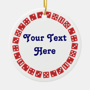 Décoration En Céramique Cadeau de nuit de jeu de Bunco