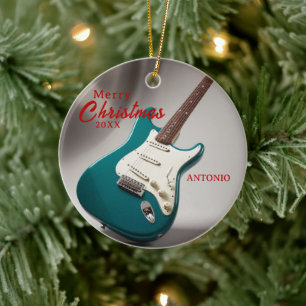 Décoration En Céramique Cadeau Électrique Guitare Musique Enthousiaste