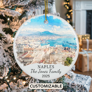 Décoration En Céramique Cadeau Naples personnalisé, Italie