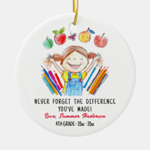 Décoration En Céramique Cadeau personnalisé d'appréciation de l'enseignant