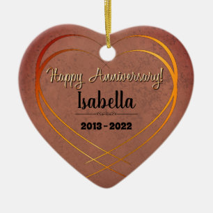 Décoration En Céramique Cadeau personnalisé du 9e anniversaire du Mariage