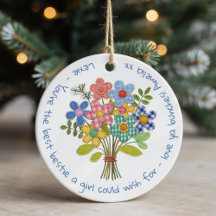 Cadeau personnalisé Fleurs de Patchwork de Bestie