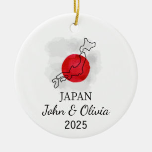 Décoration En Céramique Cadeau personnalisé Japon, Japon Drapeau