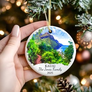 Décoration En Céramique Cadeau personnalisé Kauai Ornament, Hawaii