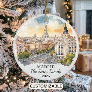 Décoration En Céramique Cadeau personnalisé Madrid Ornament, Espagne