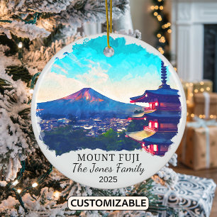 Décoration En Céramique Cadeau Personnalisé Mont Fuji, Japon