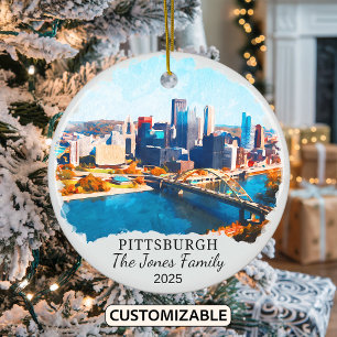 Décoration En Céramique Cadeau personnalisé Pittsburgh Ornament, Kansas