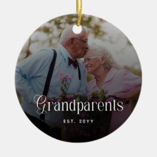 Décoration En Céramique Cadeau photo personnalisé pour grands-parents de t