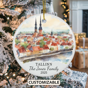 Décoration En Céramique Cadeau Tallinn personnalisé, Estonie