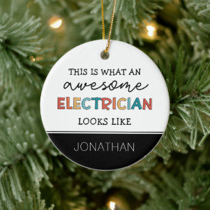 Décoration En Céramique Cadeaux amusants pour électricien personnalisé