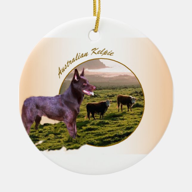 Décoration En Céramique Cadeaux d'art Kelpie australien (Devant)