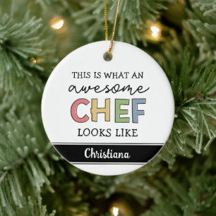 Décoration En Céramique Cadeaux de chef sur mesure Meilleur Chef Jamais