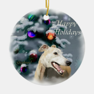 Décoration En Céramique Cadeaux de Noël Greyhound