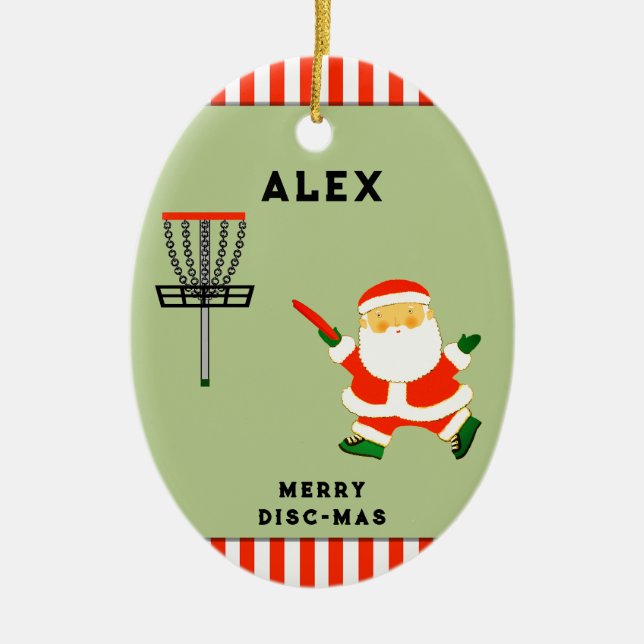 Décoration En Céramique Cadeaux de vacances Disc Golf (Devant)