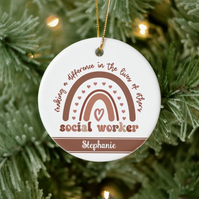 Décoration En Céramique Cadeaux d'évaluation personnalisés des travailleur (Arbre)