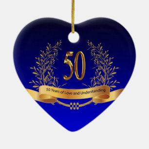 Décoration En Céramique Cadeaux du 50e anniversaire Mariage
