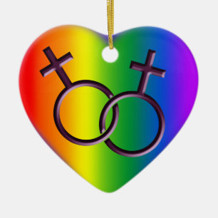 Décoration En Céramique Cadeaux lesbiens d'amour personnalisés par