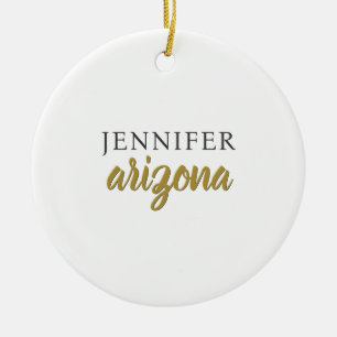 Décoration En Céramique Calligraphie Élégant Simple Ajouter Votre Nom