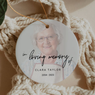 Décoration En Céramique Calligraphie Whimsical Faded Photo In Love Memory