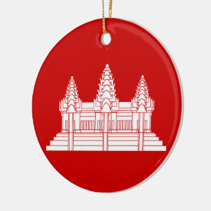 Décoration En Céramique Cambodgien d'Angkor Vat/drapeau de Khmer