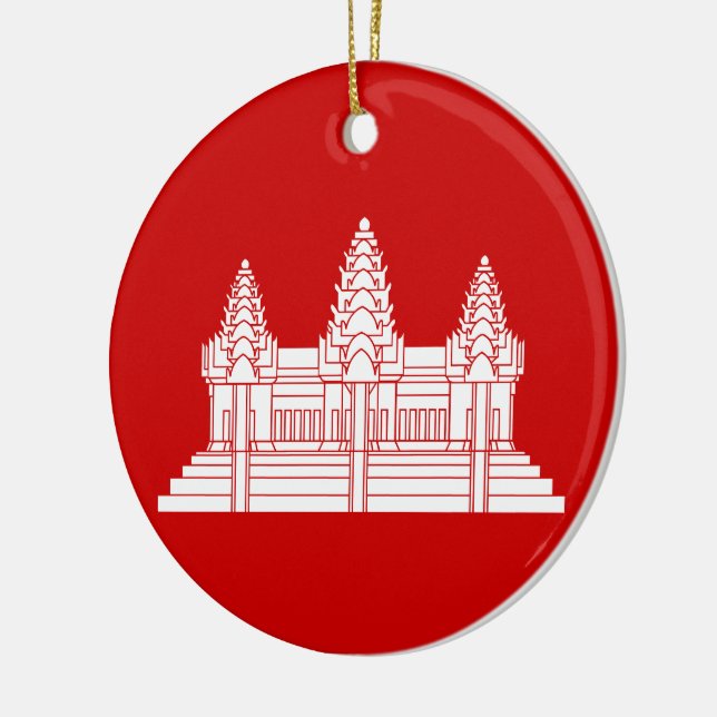 Décoration En Céramique Cambodgien d'Angkor Vat/drapeau de Khmer (Gauche)