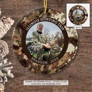 Décoration En Céramique Camouflage Hunter One Photo Personnalisée