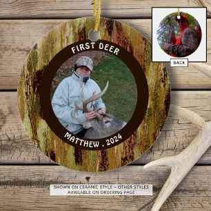 Décoration En Céramique Camouflage photo Hunter FIRST DEER Personnalisé