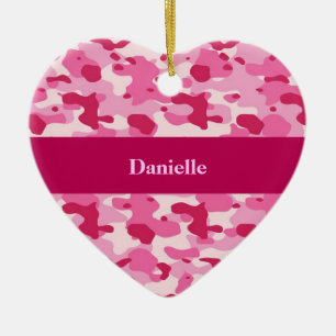 Décoration En Céramique Camouflage rose