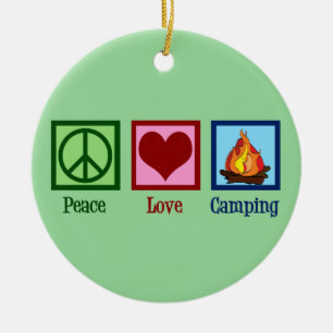 Décoration En Céramique Camping d'amour de paix