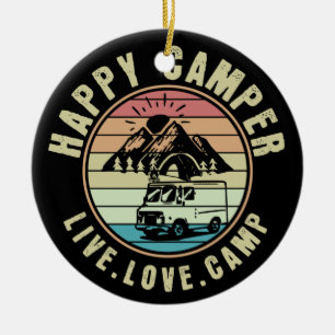 Décoration En Céramique Camping - Live. Amour. Camp extérieur
