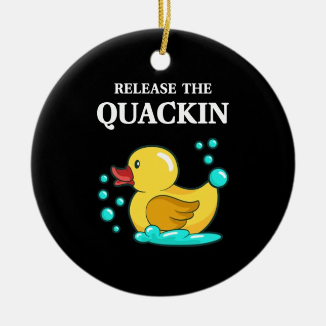 Décoration En Céramique Canard - Relâchez Le Quackin (Devant)