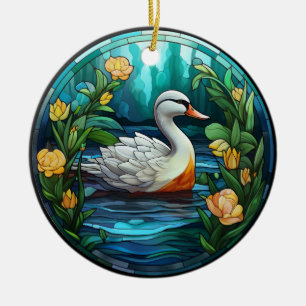 Décoration En Céramique Canards sauvages en verre doux