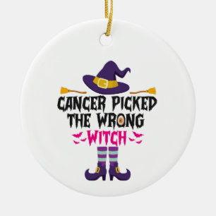 Décoration En Céramique Cancer A Choisi La Mauvaise Sorcière Drôle Cadeau