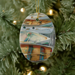 DÉCORATION EN CÉRAMIQUE **CANOES** CHRISTMAS ORNAMENT