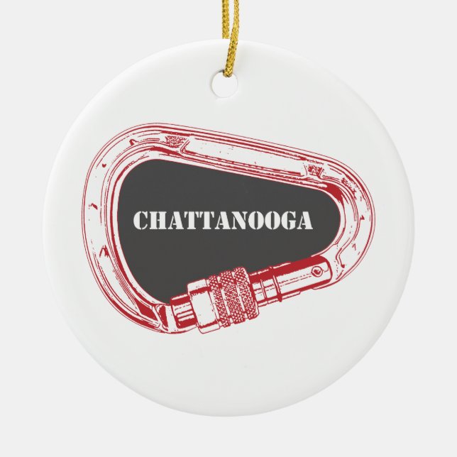 Décoration En Céramique Carabiner Escalade Chattanooga (Devant)