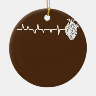Décoration En Céramique Cardiologie Heartbeat pour infirmière en cardiolog