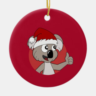 Décoration En Céramique Caricature de koala de Noël