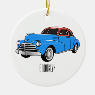 Décoration En Céramique Caricature de voiture classique 1948