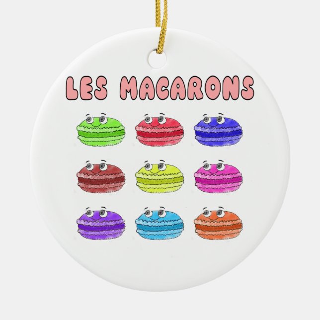 Décoration En Céramique Caricature des Macarons (Devant)
