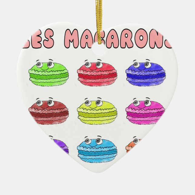 Décoration En Céramique Caricature des Macarons (Devant)