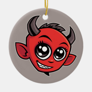 Décoration En Céramique Caricature mignonne et souriante diable